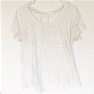 Athleta White Illuminate Short Sleeve Tee Shirt